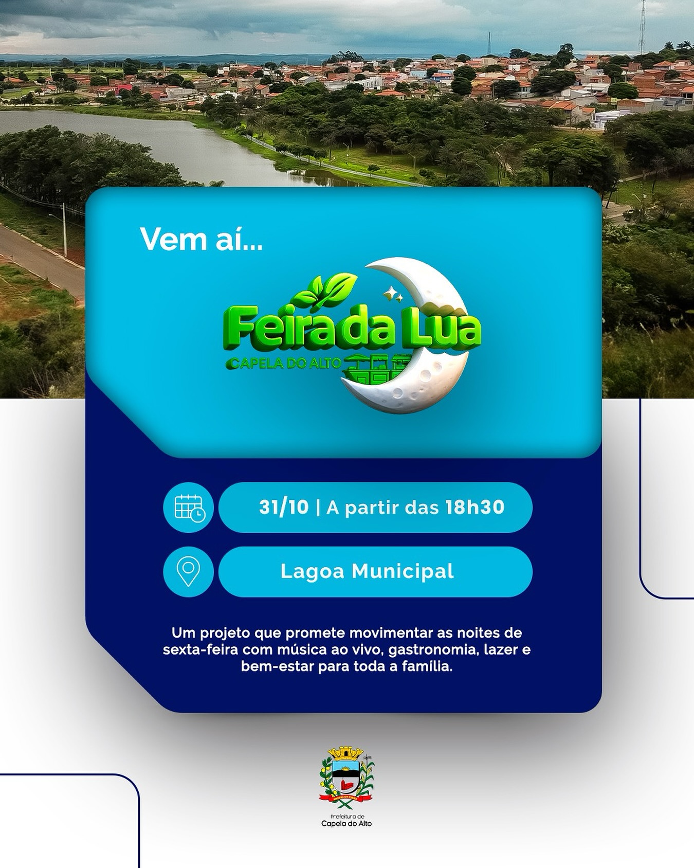 Já reserve aí, Feira da Lua inicia 31/10 🌙🎶