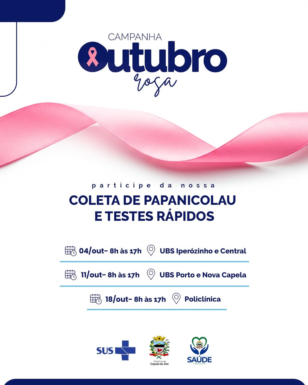 🎀 Outubro Rosa em Capela do Alto