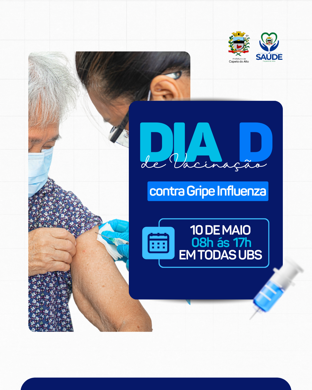 O DIA D de vacinação contra a Gripe Influenza está chegando! 💉