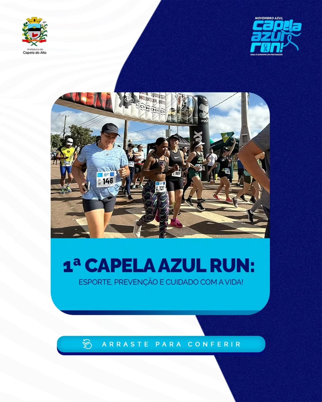 1ª Capela Azul Run: esporte, prevenção e cuidado com a vida! 🏃‍♂️💙