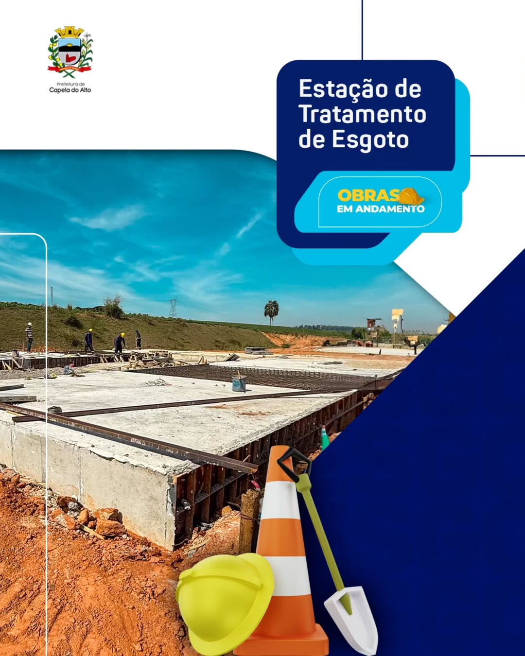 Obra histórica: nova estação de tratamento avança em Capela do Alto 🚧