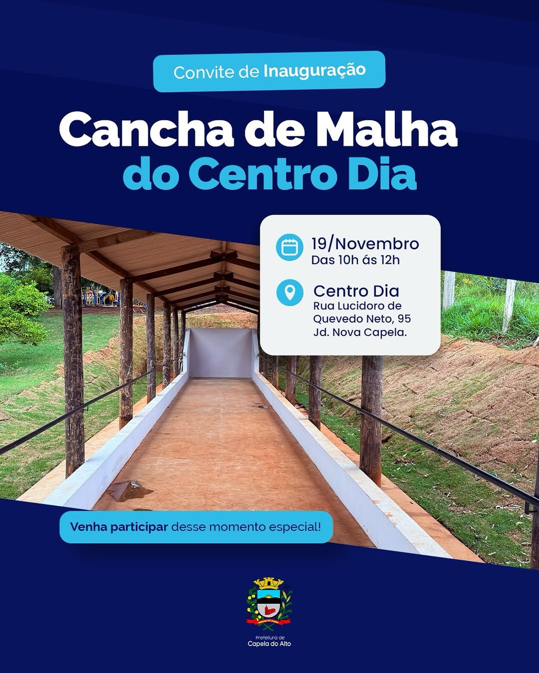 🎉 Inauguração da Cancha de Malha do Centro Dia
