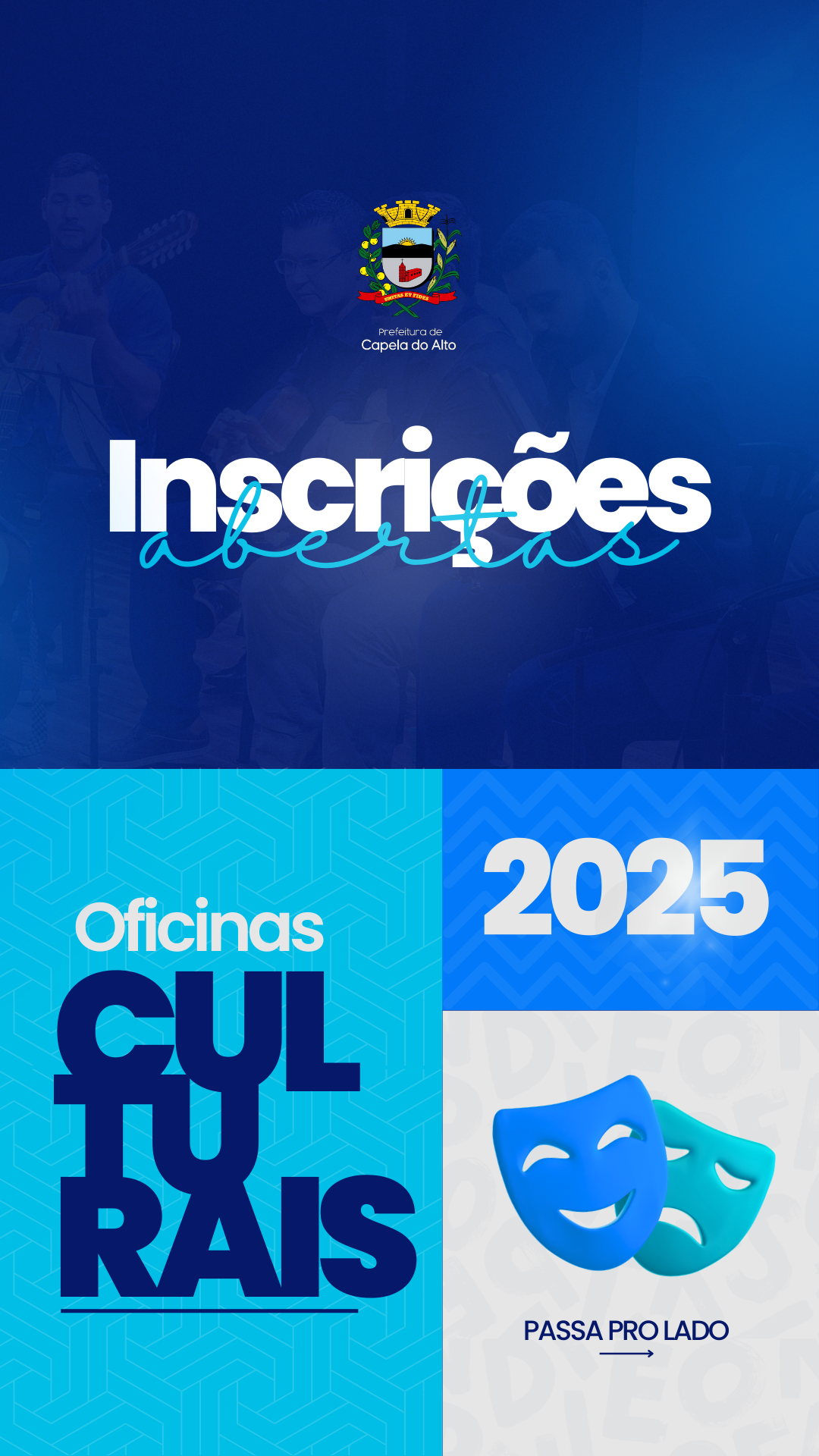 Inscrições abertas para as Oficinas Culturais 2025!