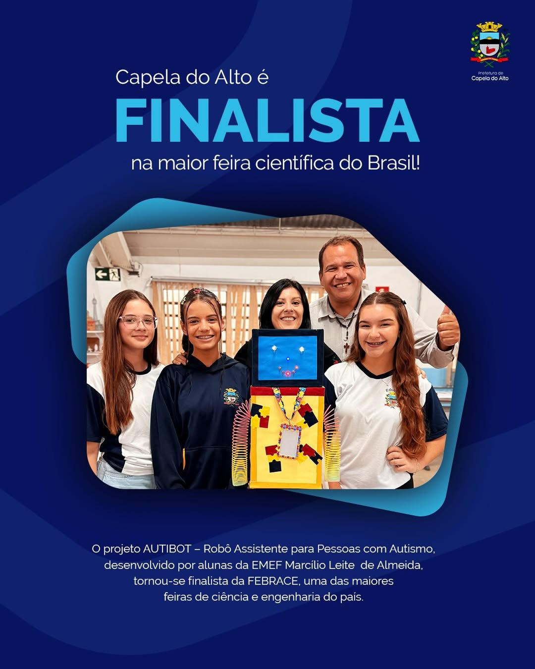 Capela do Alto é finalista na maior feira científica do Brasil! 🤖🇧🇷