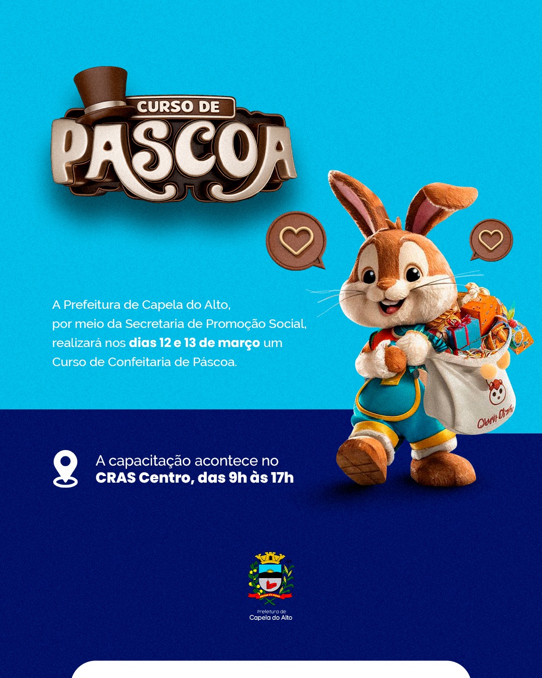 🐰🍫 Vem aí, Curso de Páscoa!