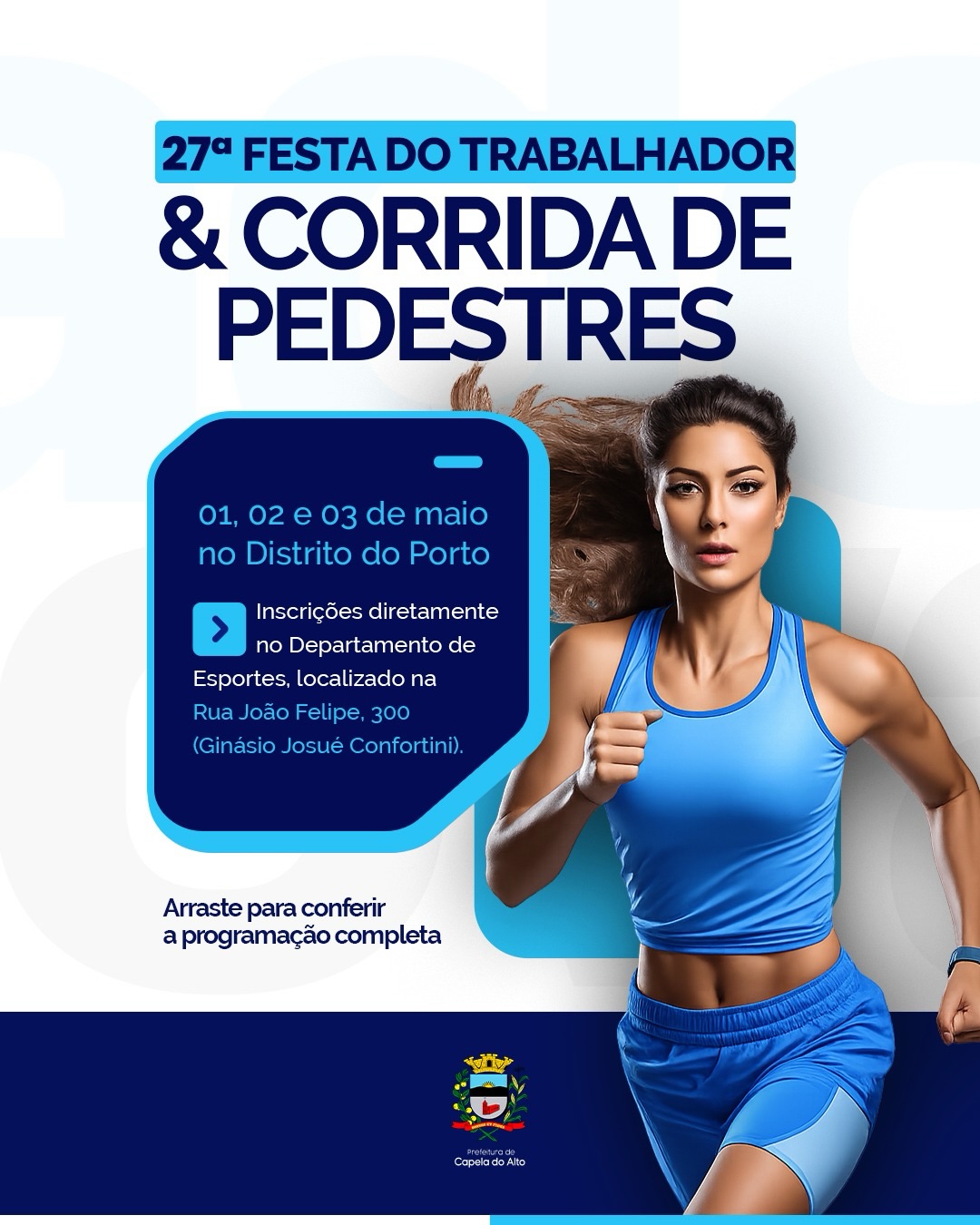 Vem aí a 27ª Festa do Trabalhador & Corrida de Pedestres! 🏃‍♂️🎉