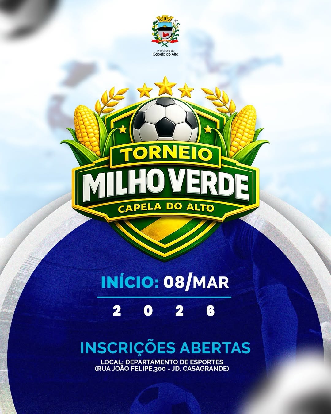 Inscrições Abertas: Torneio do Milho Verde 2026 🌽⚽