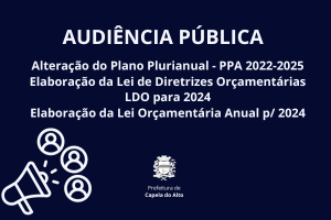 Audiência Pública - Alteração do PPA, LDO E LOA 