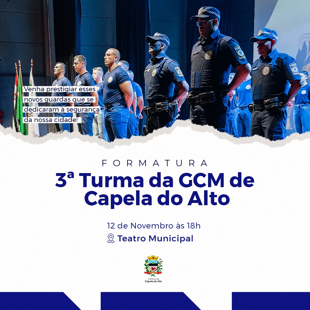 Convite: Formatura da 3ª Turma da GCM